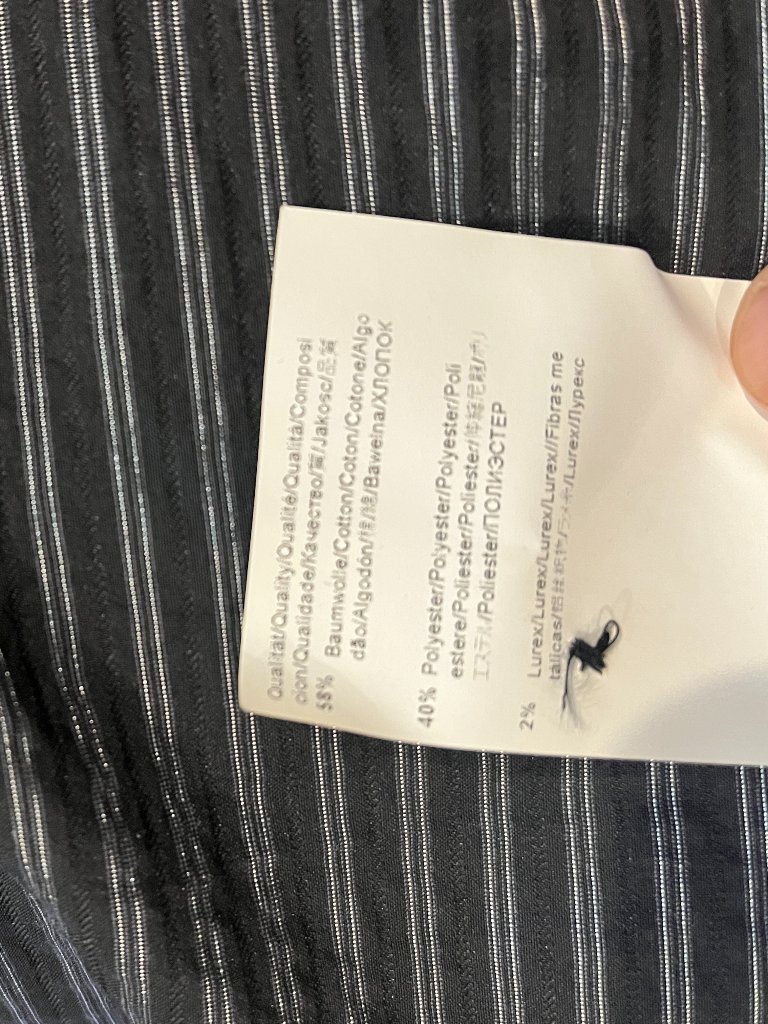 Hugo Boss Black Shirt, Silver Stripped Stretch Slim Fit 2xl Nwot — image 7 of 7